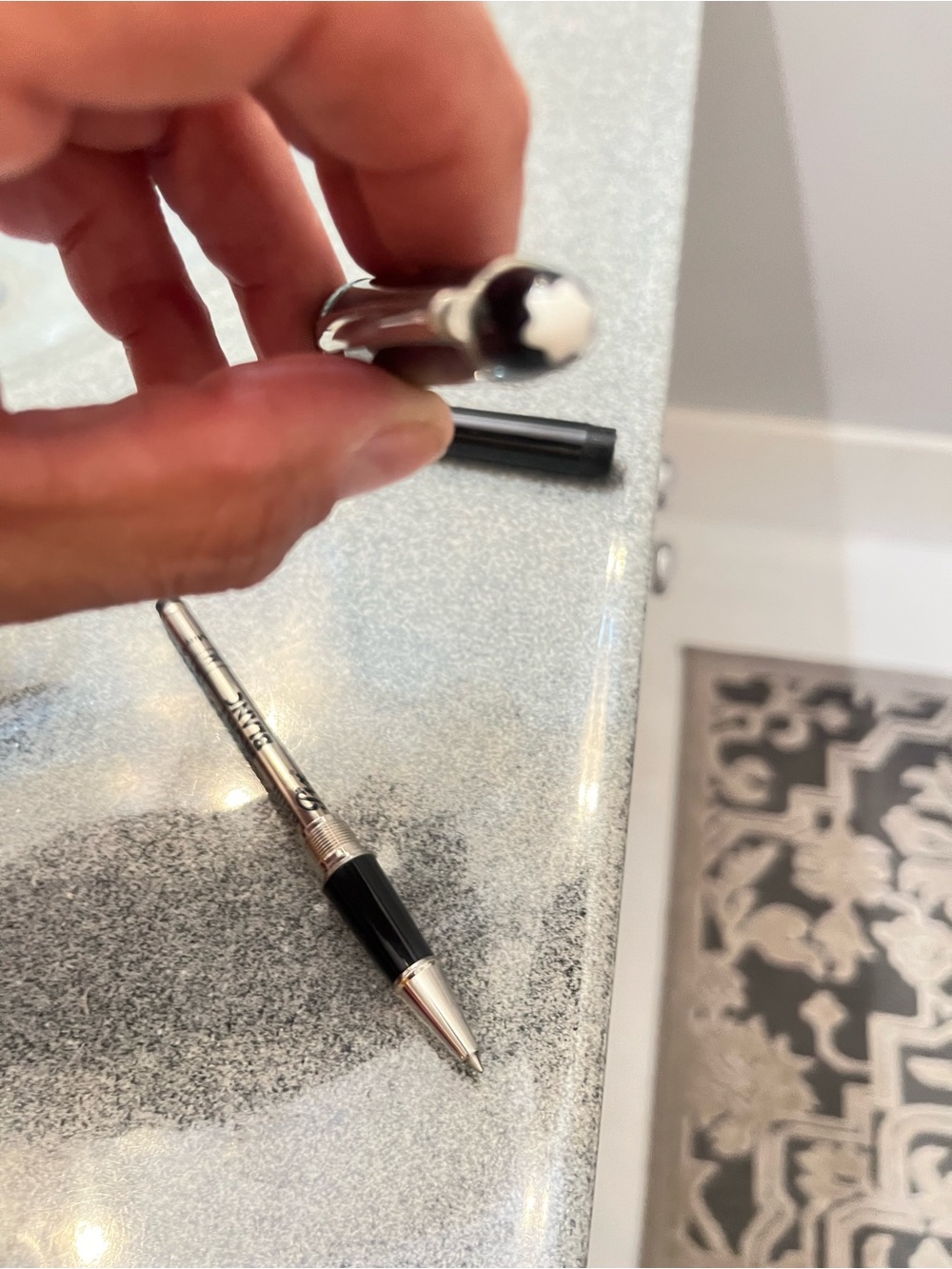 Black & Silver Fountain Montblanc Pen. Beautiful!